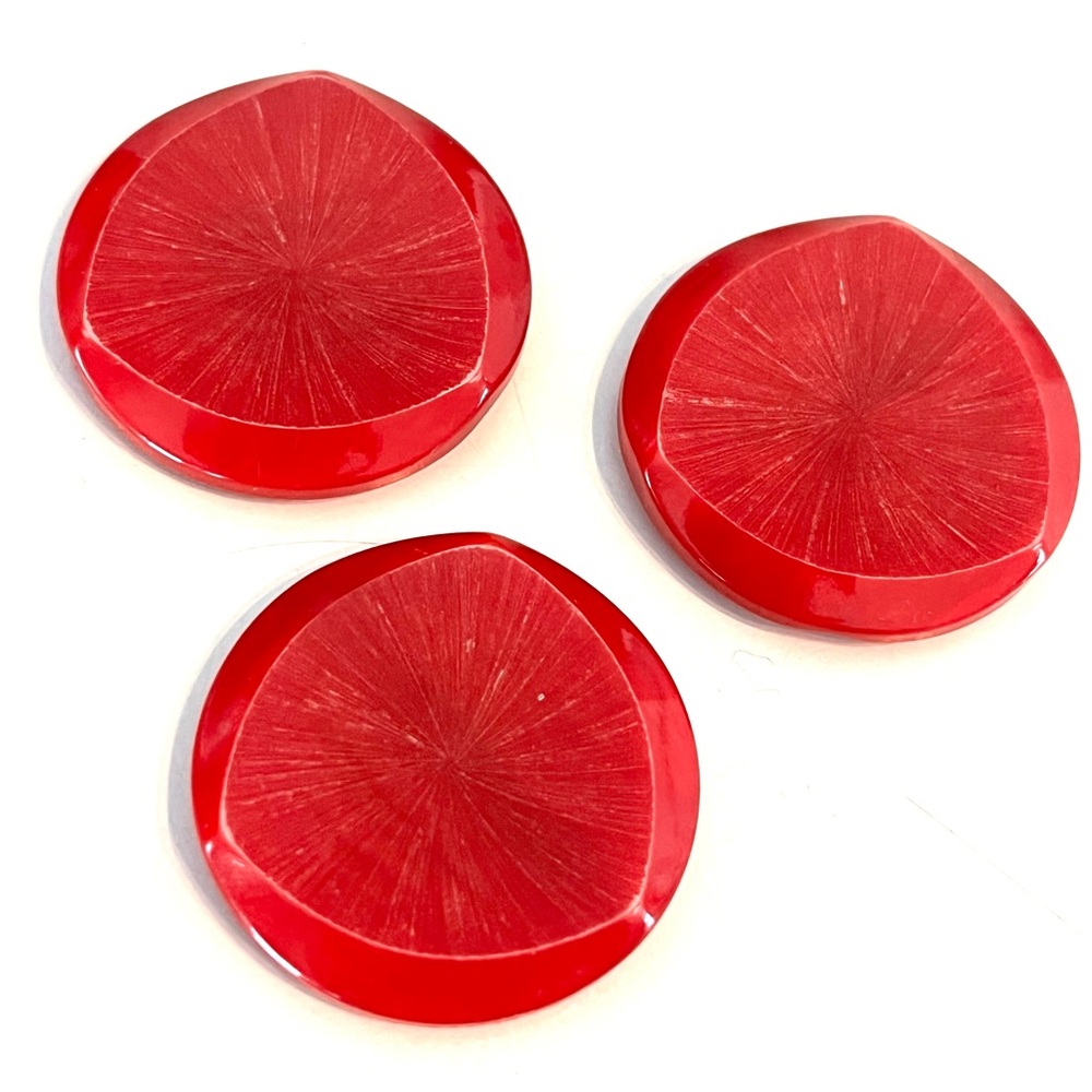 Vintage Oversized Bakelite Button Trio